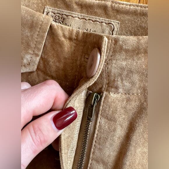 Y2K Vintage Brown Suede Pants - Picture 3 of 11